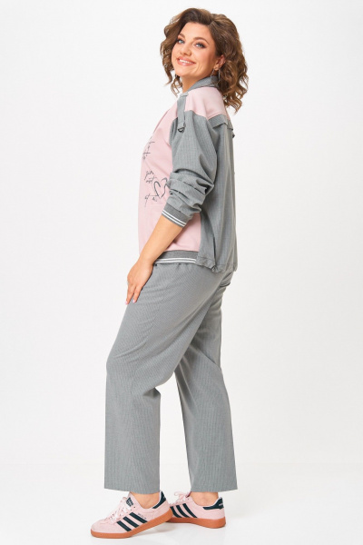 Брюки, бомбер Aira Style 24231 серый-пудра - фото 6