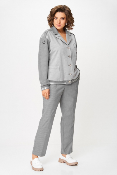 Брюки, бомбер Aira Style 24231 серый - фото 2