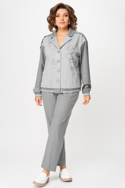 Брюки, бомбер Aira Style 24231 серый - фото 1