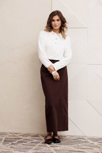 Юбка Gizart 35348/1 шоколадный джинс - фото 1