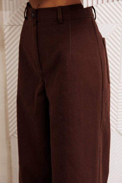 Брюки Gizart 35377 шоколадный джинс - фото 7