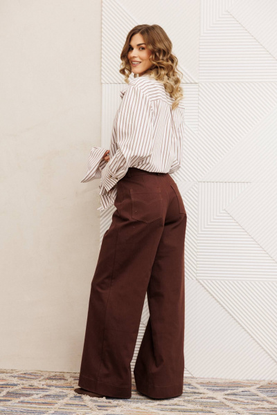 Брюки Gizart 35377 шоколадный джинс - фото 2