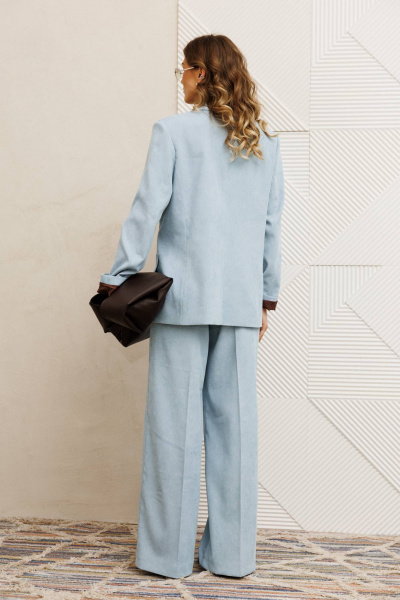 Брюки, жакет Gizart 5411 голубой - фото 9