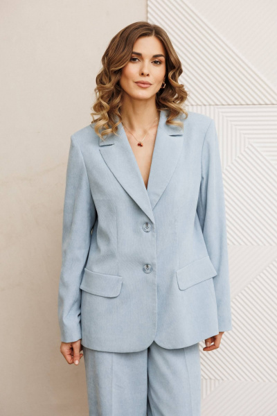 Брюки, жакет Gizart 5411 голубой - фото 4