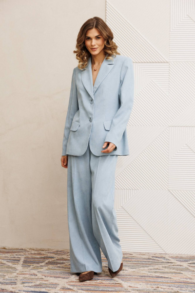 Брюки, жакет Gizart 5411 голубой - фото 2