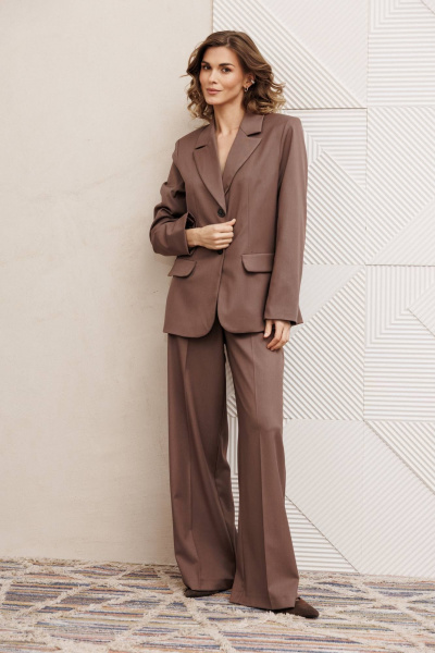 Брюки, жакет Gizart 5411/1 капучино - фото 1