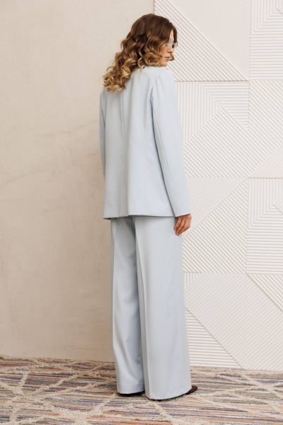 Брюки, жакет Gizart 5411/1 светло-голубой - фото 7