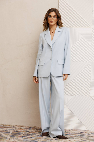 Брюки, жакет Gizart 5411/1 светло-голубой - фото 1