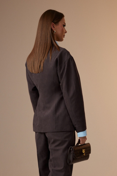 Брюки, жакет, рубашка N.O.W. 1633 коричневый - фото 6