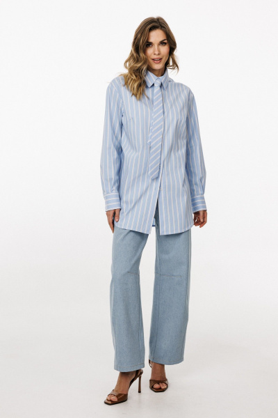 Галстук EOLA 0062 голубой_полоска - фото 3