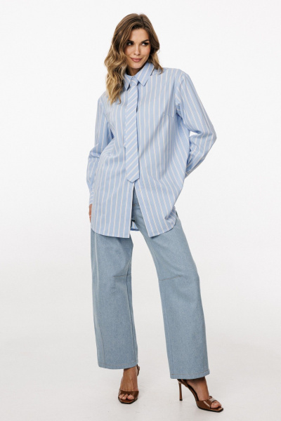 Галстук EOLA 0062 голубой_полоска - фото 2