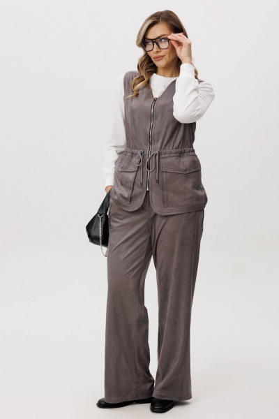 Брюки, джемпер, жилет Fantazia Mod 5229 дымчатый - фото 7