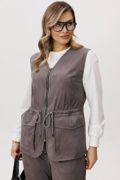 Брюки, джемпер, жилет Fantazia Mod 5229 дымчатый - фото 6