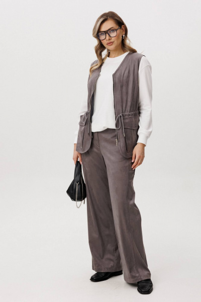 Брюки, джемпер, жилет Fantazia Mod 5229 дымчатый - фото 1