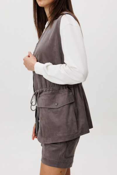 Джемпер, жилет, шорты Fantazia Mod 5231 дымчатый - фото 4