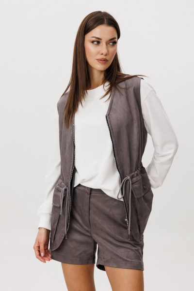 Джемпер, жилет, шорты Fantazia Mod 5231 дымчатый - фото 2