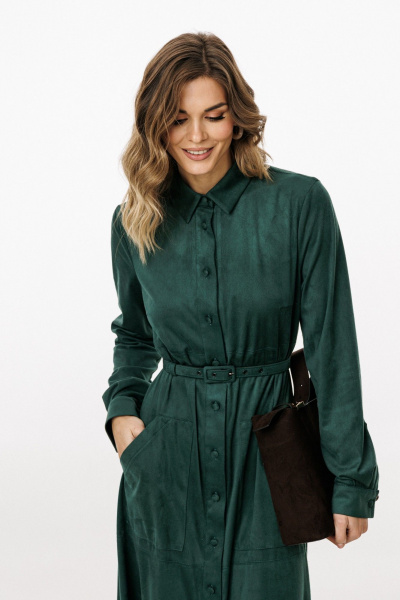 Платье EOLA 3027 т.изумруд - фото 13