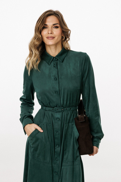 Платье EOLA 3027 т.изумруд - фото 11