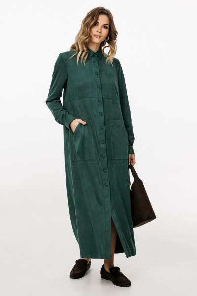 Платье EOLA 3027 т.изумруд - фото 4