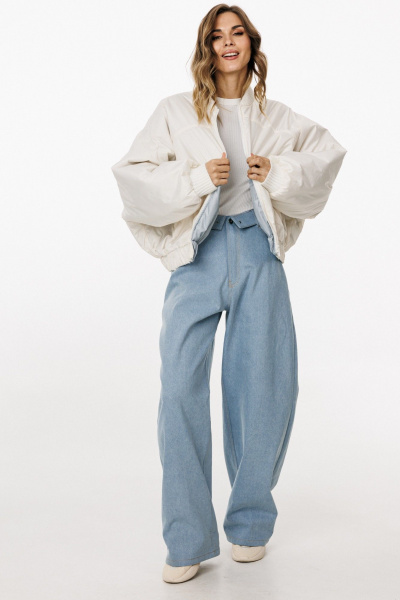 Куртка EOLA 3034 молочный/голубой - фото 15