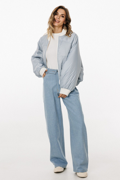 Куртка EOLA 3034 молочный/голубой - фото 10