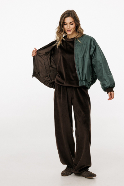 Куртка EOLA 3034 шоколад/т.изумруд - фото 7