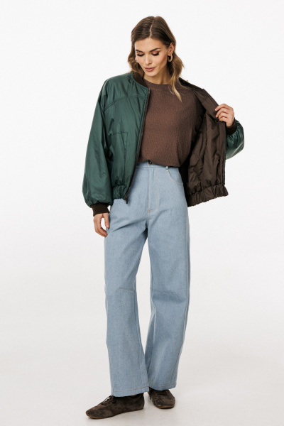 Куртка EOLA 3034.1 шоколад/т.изумруд - фото 9