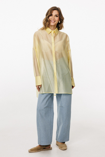 Блуза EOLA 3036 сливочное_масло - фото 4