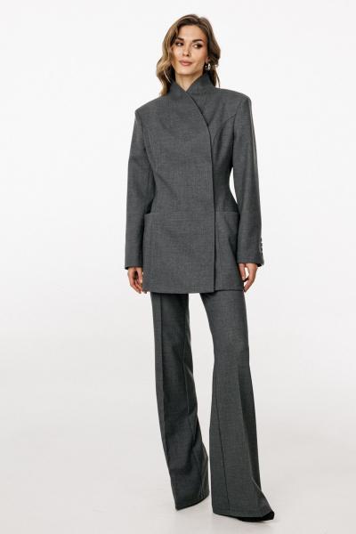 Жакет EOLA 3037 серый_меланж - фото 3