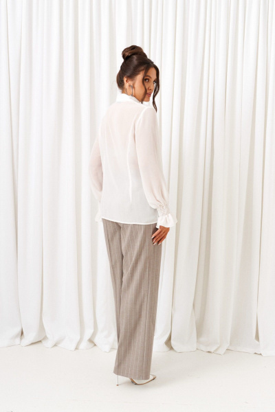 Блуза, брюки, жилет Beautiful&Free 6417 полоска_песочная - фото 8