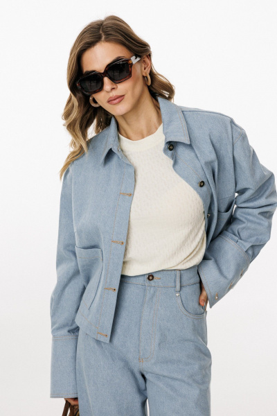 Блуза EOLA 3042 голубой - фото 6