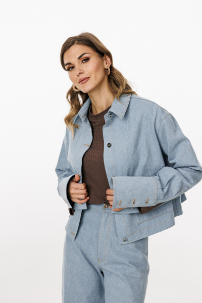 Блуза EOLA 3042.1 голубой - фото 4