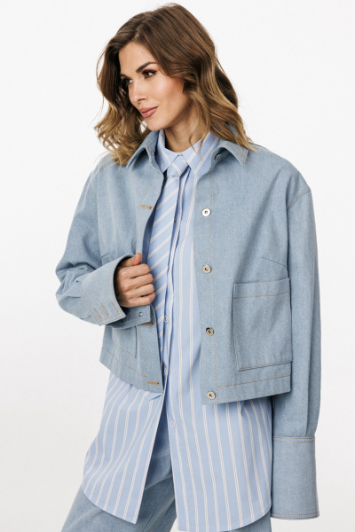 Блуза EOLA 3042.2 голубой - фото 7