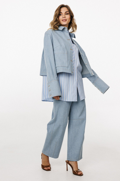 Брюки EOLA 3043.5 голубой - фото 4