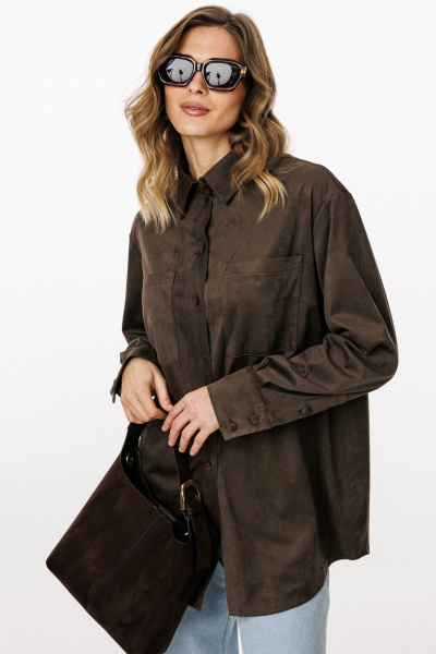 Блуза EOLA 3051 шоколад - фото 6