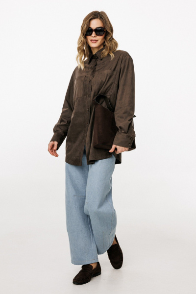 Блуза EOLA 3051 шоколад - фото 3