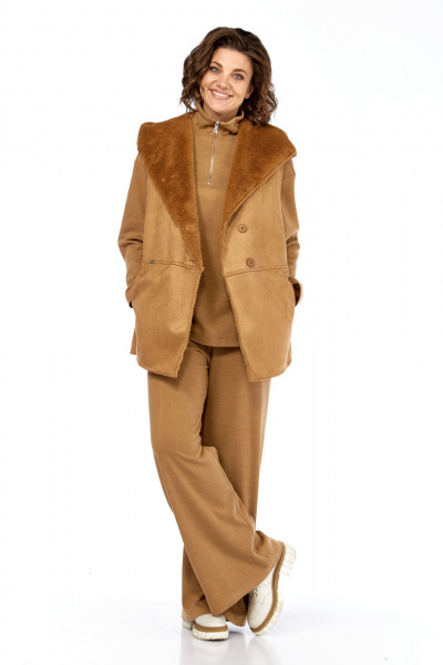 Брюки, джемпер, жилет Диомант 2127 коричневый - фото 3