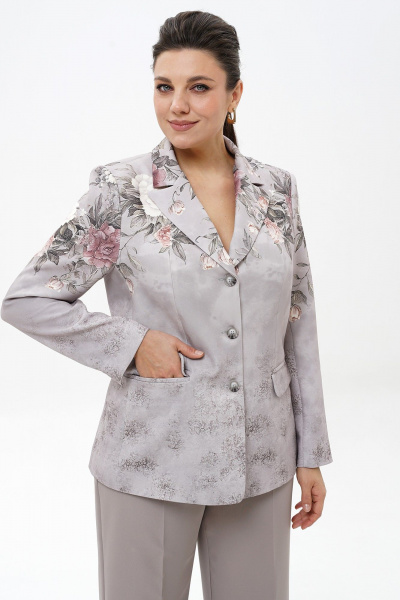 Брюки, жакет Alani Collection 2492 серый - фото 10