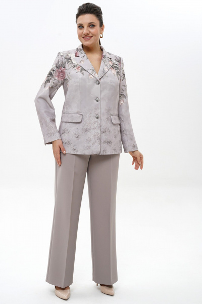 Брюки, жакет Alani Collection 2492 серый - фото 6