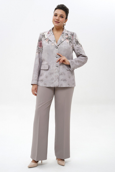 Брюки, жакет Alani Collection 2492 серый - фото 2