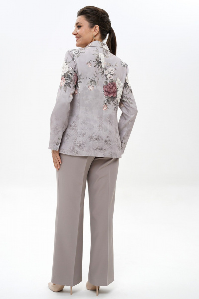 Брюки, жакет Alani Collection 2492 серый - фото 11