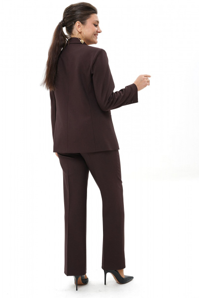 Брюки, жакет Alani Collection 2143 шоколад - фото 5