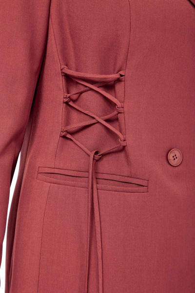 Брюки, жакет Ольга Стиль С-998 приглушенный-коралловый - фото 6