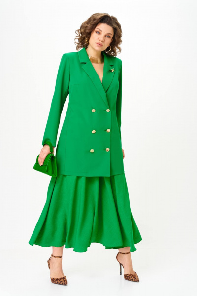 Жакет, юбка Anastasia 1262.3 весенний зеленый - фото 8