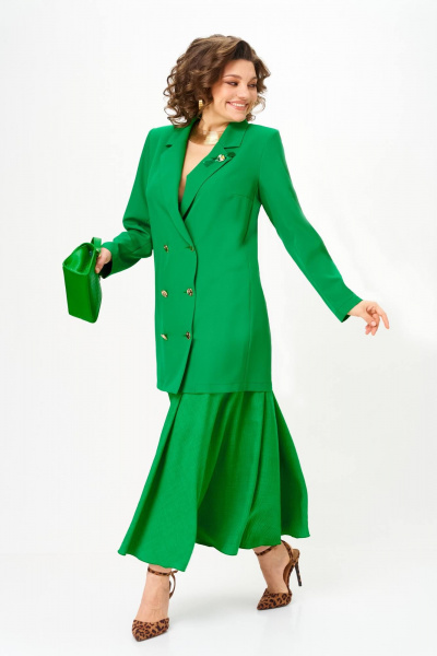 Жакет, юбка Anastasia 1262.3 весенний зеленый - фото 3