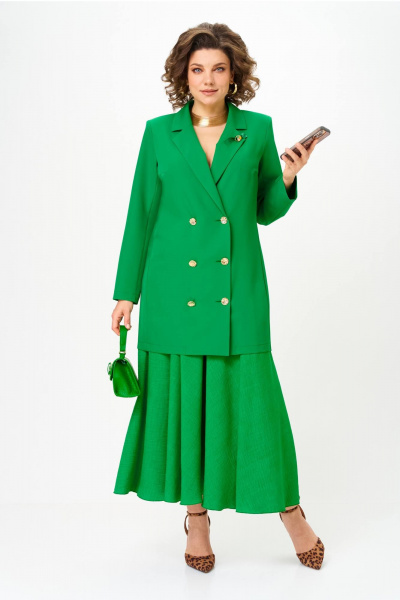 Жакет, юбка Anastasia 1262.3 весенний зеленый - фото 1