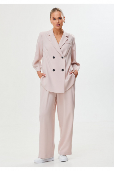 Брюки, жакет Твой имидж 1780 пудра - фото 2
