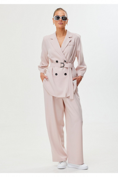 Брюки, жакет Твой имидж 1780 пудра - фото 1