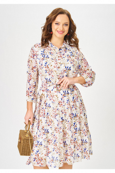 Платье Твой имидж 2340 молочный_с_принтом - фото 6