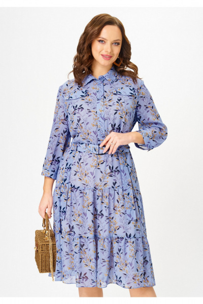 Платье Твой имидж 2341 голубой_с_принтом - фото 6
